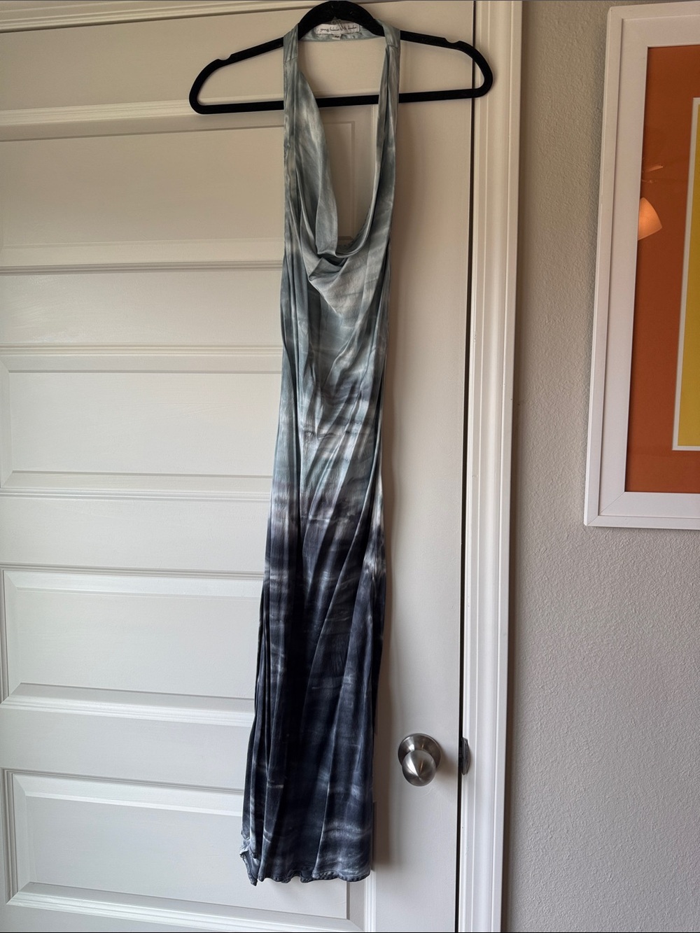 Young Fabulous & Broke Gray to Black Ombre Halter Maxi Dress